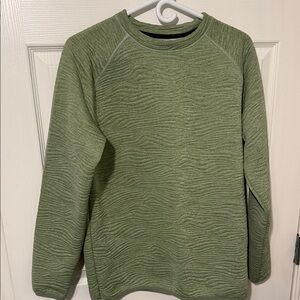 Nike Men's Olive Green Textured Crewneck Sweater